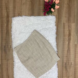 Calvin Klein beige textured pencil skirt